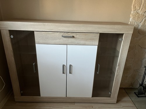 Modernes sideboard beige weiß - sideboard, beige/weiß